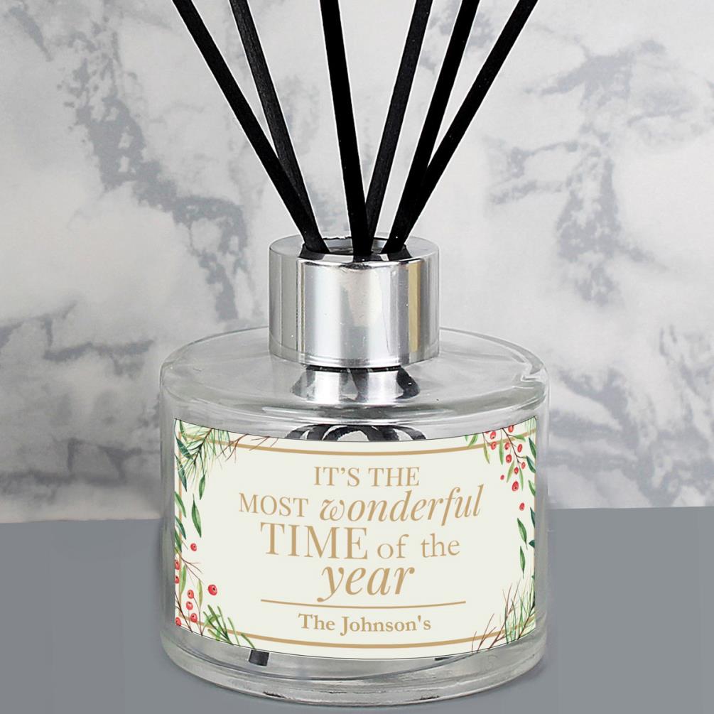 Personalised Wonderful Time of The Year Christmas Reed Diffuser Extra Image 3